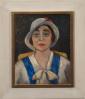 "Lady with White, Linen Hat" by Gershon%20Benjamin