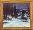 "Winter Night" (Carversville) by George W. Sotter